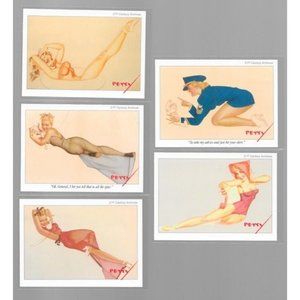 Lot of 5 - 1995 George Petty Pin-Up Girls Blonde Trading Cards